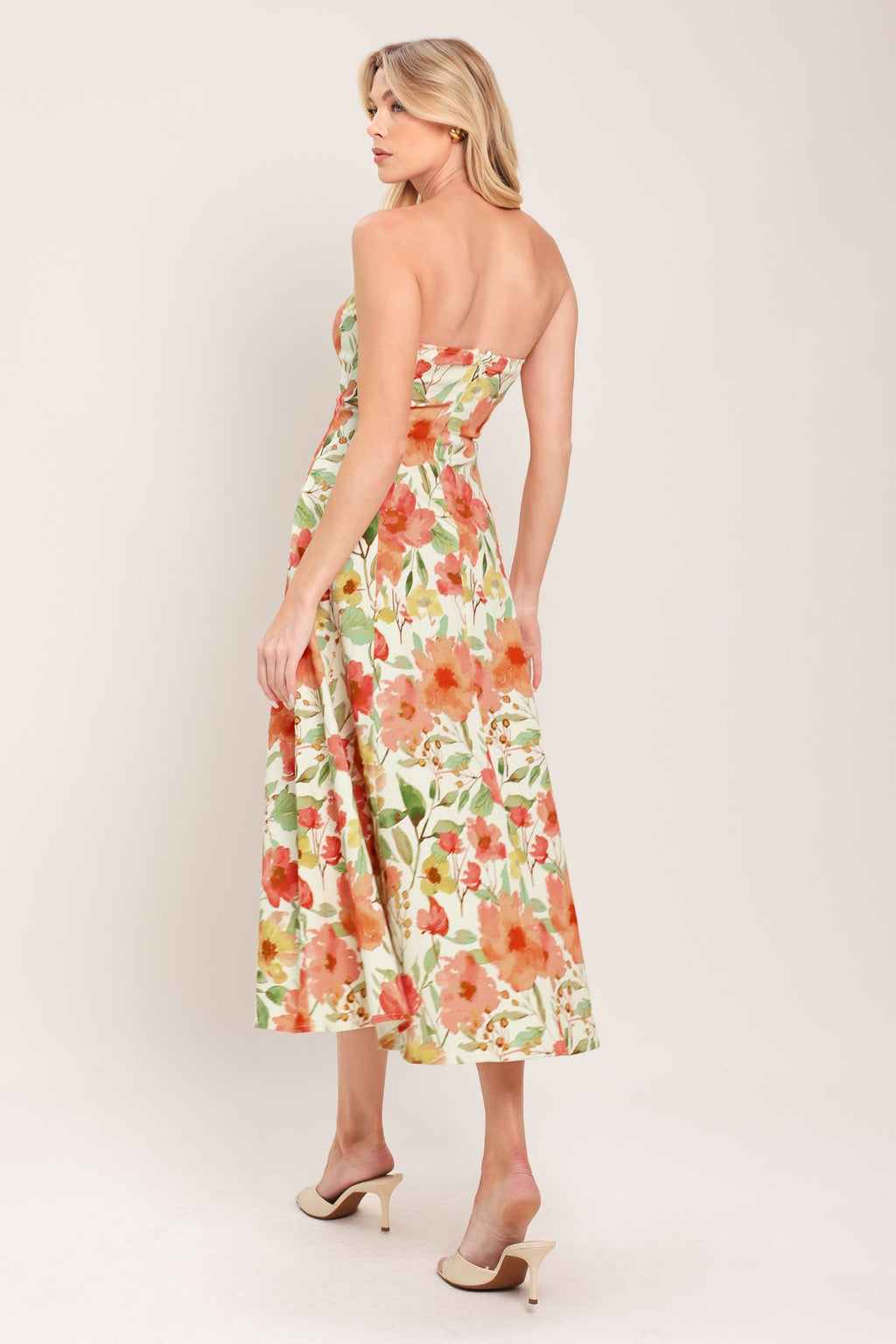 FLORAL DAYDREAM WOVEN MIDI DRESS